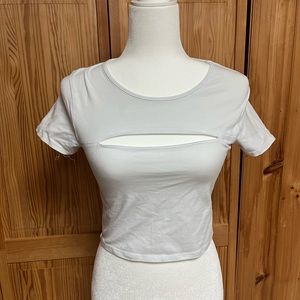 Garage White Crop Top